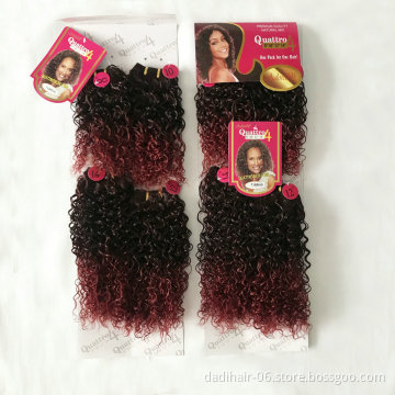 Best price heat resistant  synthetic hair extension wholesale angels QUATTRO bebe curl 4pcs